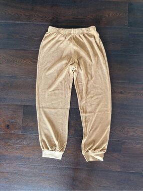 Suzi Kondi Slim Track Pants in Beach Terry Teddy BNWT